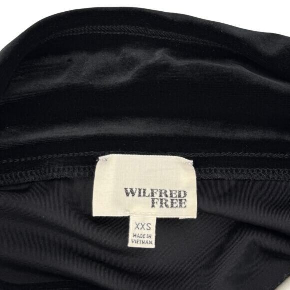 Aritzia Wilfred Free Bela Velvet Pull On Black Skirt Size XXS - Picture 3 of 5